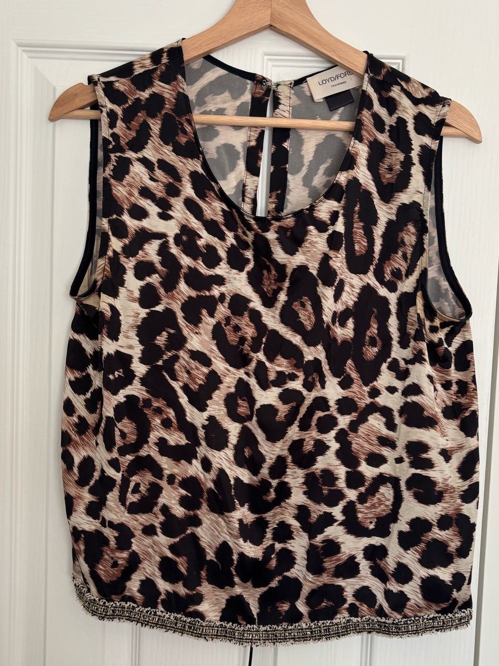 Leopard Print Sleeveless Camisole in Brown and Black